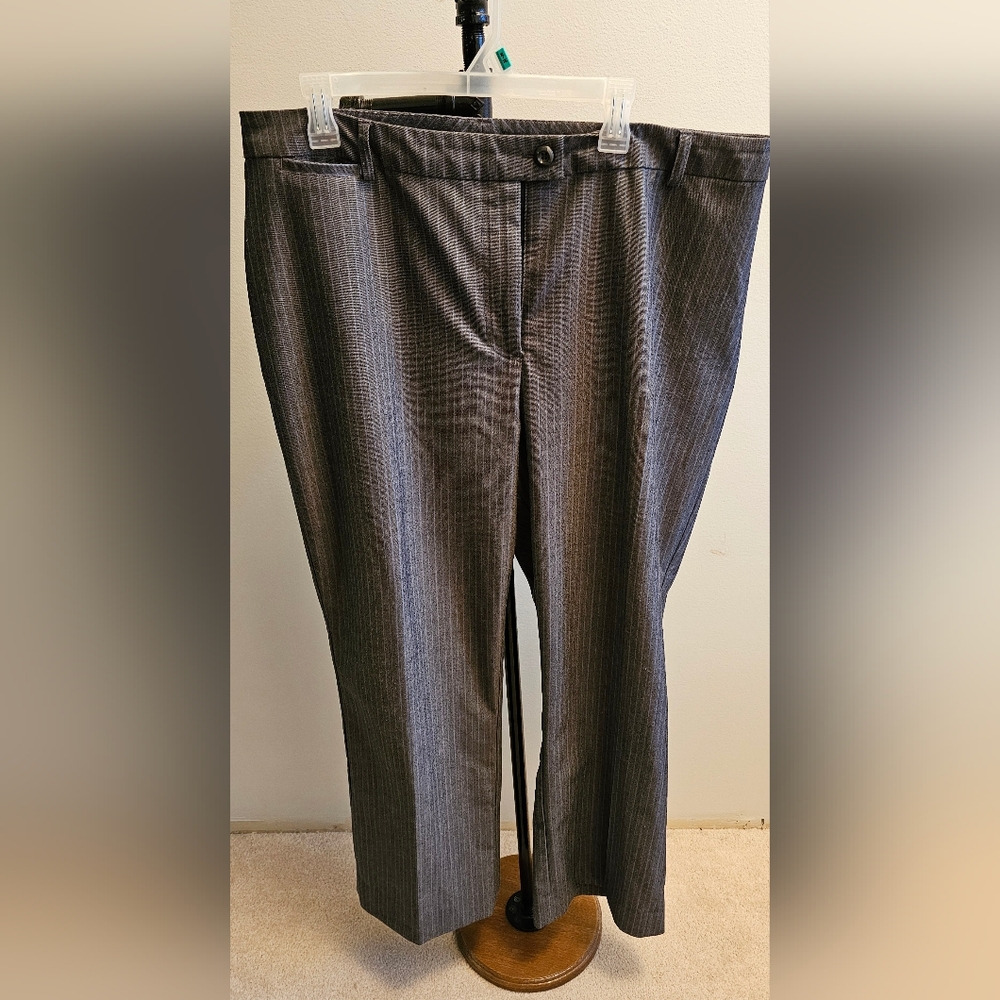 OptionElle Size 20 Brown and Blue Striped Pants